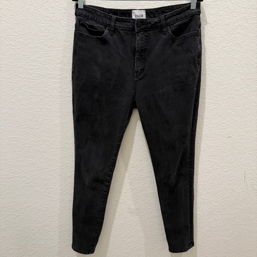 DU/ER Performance Denim Slim Jeans Washed Black 33x31 Active Commuter Pants